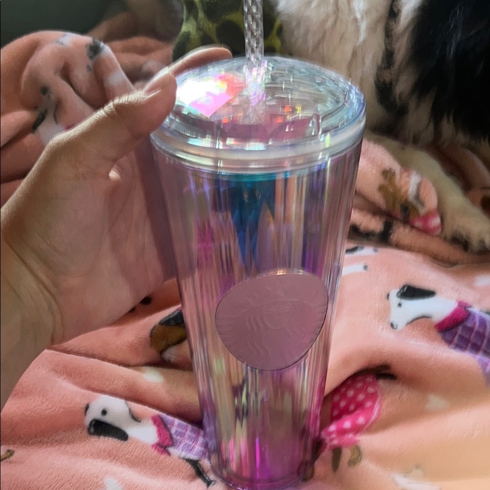 Starbucks Iridescent Tumbler with Straw